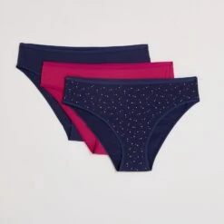 LOT CULOTTE X3 COTON BIO MULTICOLOR