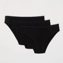 LOT CULOTTE X3 COTON BIO NOIR