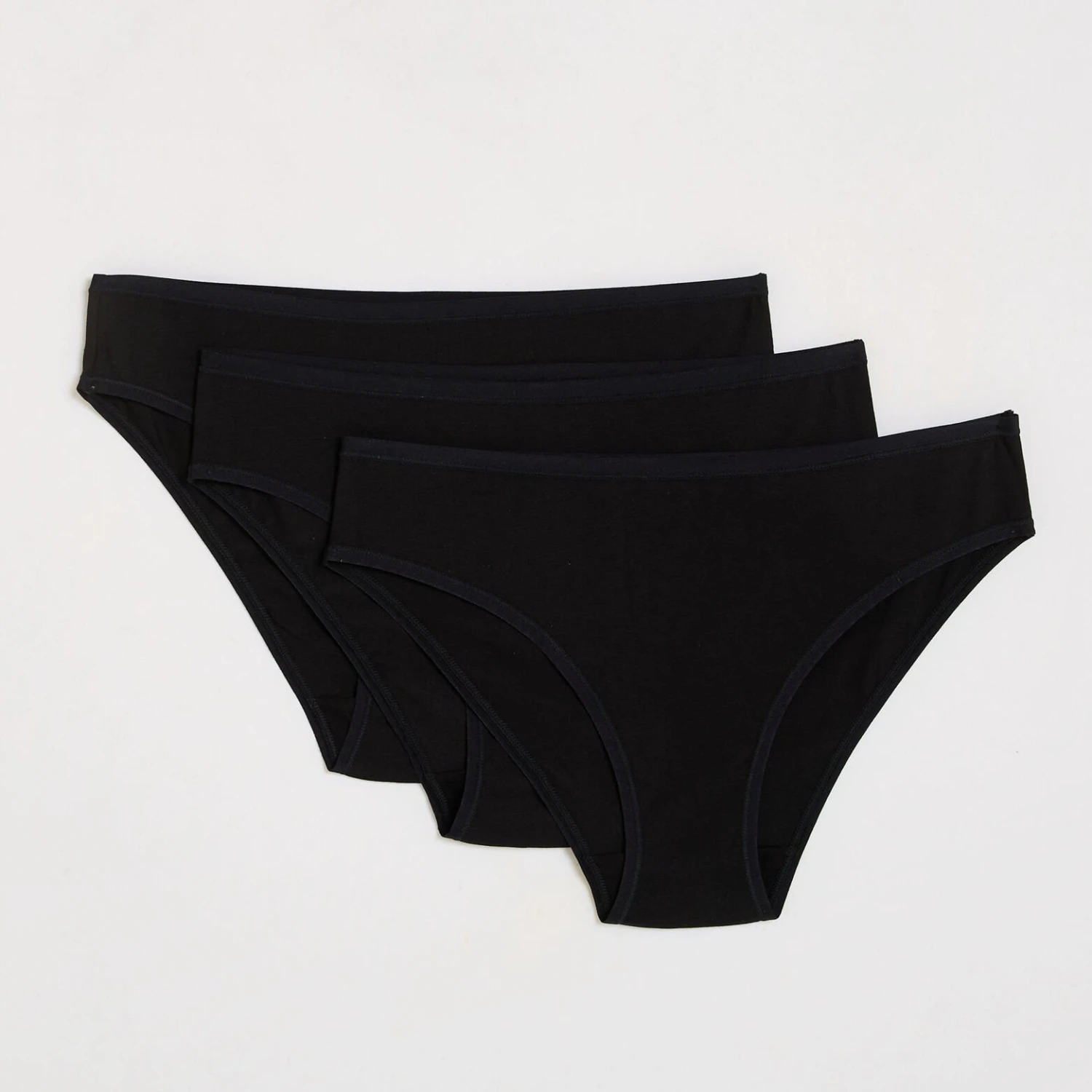 LOT CULOTTE X3 COTON BIO NOIR 1 LOT CULOTTE X3 COTON BIO NOIR