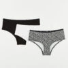 LOT SHORTY X3 COTON BIO MULTICO NOIR