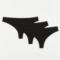 LOT TANGA X3 COTON BIO NOIR