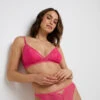 RougeGorge Gelato Rose Fruité – Dentelle Bicolore Soutien-Gorge Ampliforme Sans Armatures
