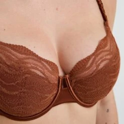 HOPE Soutien-Gorge Corbeille Ampliforme Marron – Dentelle Festive et Détails Satin -ROUGEGORGE 21309600 Z