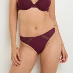 Tanga Dentelle BORDEAUX
