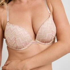 Happy Soutien-gorge Push-up Dentelle Multicolore Rose - Motif Géométrique et Fil Irisé 6 Happy Soutien-gorge Push-up Dentelle Multicolore Rose - Motif Géométrique et Fil Irisé -ROUGEGORGE 21310700 Z