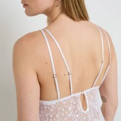 NUISETTE DENTELLE BLANC -ROUGEGORGE 21314400 Z