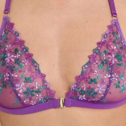 Soutien-gorge Sans Armature GALA Violet Multicolore - Broderie Florale et Dos Nageur Raffiné 7 Soutien-gorge Sans Armature GALA Violet Multicolore - Broderie Florale et Dos Nageur Raffiné -ROUGEGORGE 21319400 Z