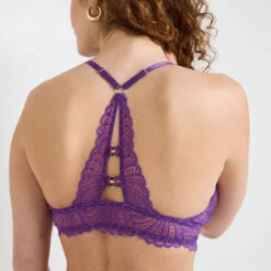 HYPE Soutien-Gorge Ampliforme Sans Armature Violet - Dentelle Recyclée & Fermoir Doré -ROUGEGORGE 21319900 Z