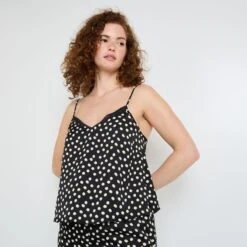 Top Satin MULTICO NOIR