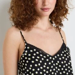 Top Satin MULTICO NOIR 6 Top Satin MULTICO NOIR -ROUGEGORGE 21321000 Z