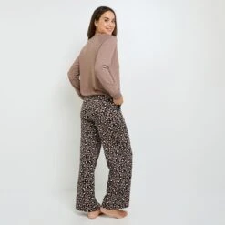 Hobby PANTALON DE PYJAMA MULTICO MARRON 5 Hobby PANTALON DE PYJAMA MULTICO MARRON -ROUGEGORGE 21369700 D