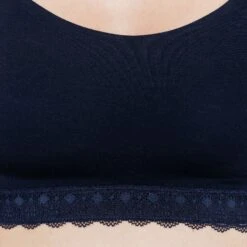 RougeGorge Candice Soutien-gorge Post-Opératoire Bleu – Sans Armatures avec Dentelle Festonnée -ROUGEGORGE 21389400 C