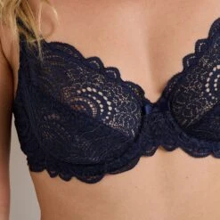 RougeGorge Soutien-Gorge Emboîtant Dentelle Marine – Dentelle Ajourée & Maintien -ROUGEGORGE 21454100 Z