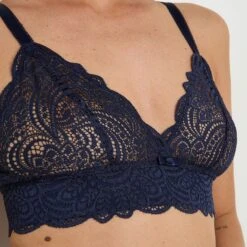 SOUTIEN-GORGE SANS ARMATURES DENTELLE MARINE -ROUGEGORGE 21454300 Z