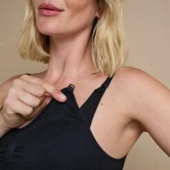 Brassière de Maternité Honesty Noir - Microfibre Côtelée et Allaitement Sans Armatures 7 Brassière de Maternité Honesty Noir - Microfibre Côtelée et Allaitement Sans Armatures -ROUGEGORGE 21498000 Z