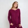 PULL AVEC LUREX BORDEAUX