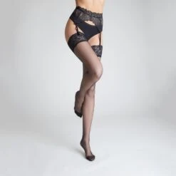 PORTE JARRETELLES VOILE 20D NOIR