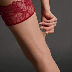 BAS COORDONNES AUTOFIXANT 20D BORDEAUX 5 BAS COORDONNES AUTOFIXANT 20D BORDEAUX -ROUGEGORGE 40139200 D