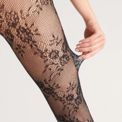 COLLANT DENTELLE 30 DENIERS NOIR 6 COLLANT DENTELLE 30 DENIERS NOIR -ROUGEGORGE 40140400 Z