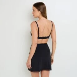 JUPON MICROFIBRE RECYCLEE NOIR -ROUGEGORGE 43184101 D