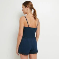 SHORT VISCOSE MARINE 5 SHORT VISCOSE MARINE -ROUGEGORGE 43187004 D