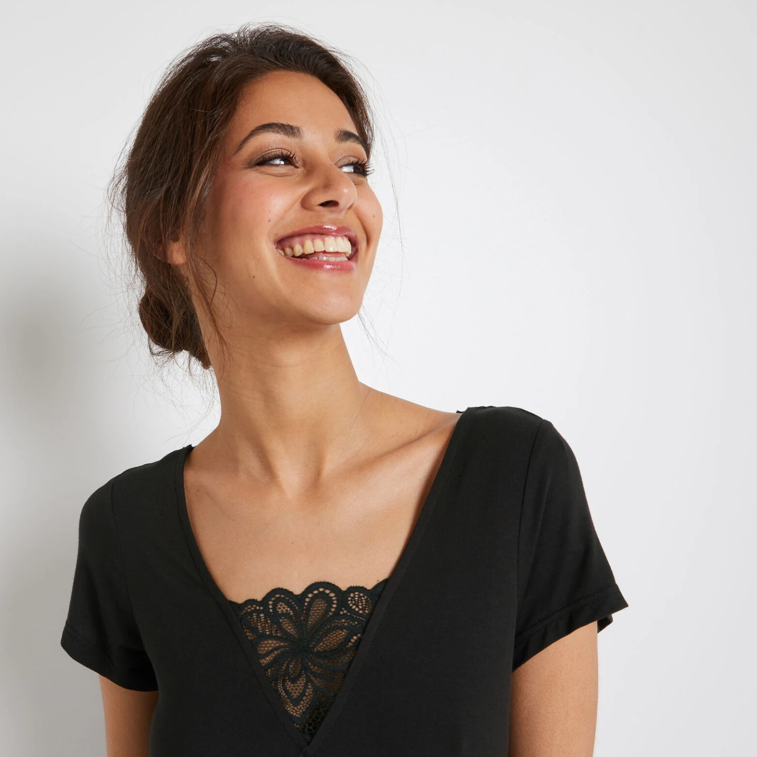 NUISETTE MANCHES COURTES NOIR 2 NUISETTE MANCHES COURTES NOIR – Image 2