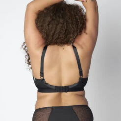 Soutien-gorge Sans Armatures OLENA Noir – Triangle en Tulle Ajouré Esprit Fauve -ROUGEGORGE 77011800 D