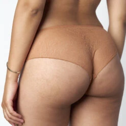 Shorty Microfibre Et Tulle CARAMEL -ROUGEGORGE 77011900 D