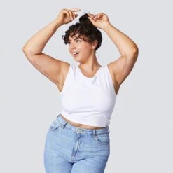 CROP TOP BRASSIERE INTEGREE BLANC