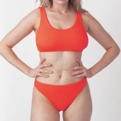 BRASSIERE MAILLE GAUFREE ORANGE