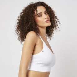 Brassière Blanche Sans Couture DOODIE – Soutien-gorge Côtelé et Confortable sans Armatures -ROUGEGORGE 77021900 D