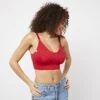 Brassière Doodie Rouge Sans Couture - Soutien-gorge Côtelé Confort Sans Armatures