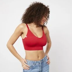 Brassière Doodie Rouge Sans Couture - Soutien-gorge Côtelé Confort Sans Armatures