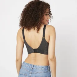 Brassière GLOW Leel Underwear – Maille Pailletée Noire sans Armatures 8 Brassière GLOW Leel Underwear – Maille Pailletée Noire sans Armatures -ROUGEGORGE 77022200 D