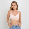 Brassière Microfibre JULY Poudre – Soutien-Gorge sans Armatures Maintien Idéal