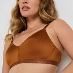 SOUTIEN-GORGE BRASSIERE MICROFIBRE MARRON -ROUGEGORGE 77024300 Z